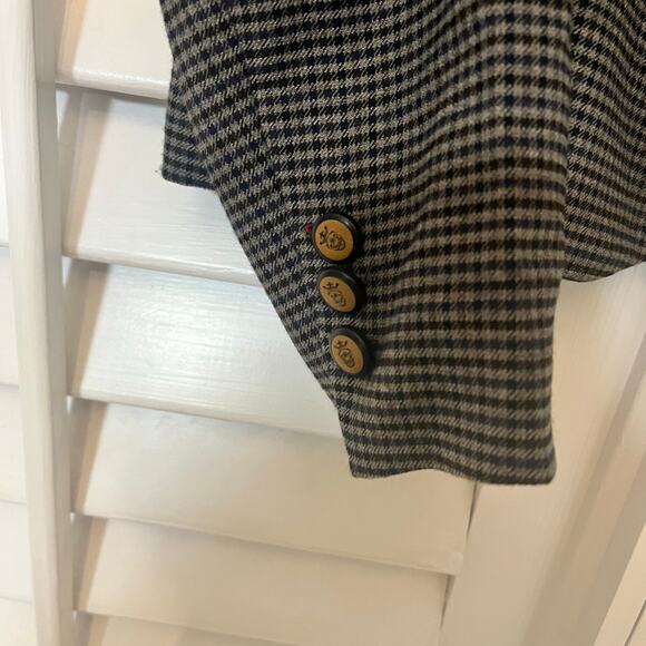 Massimo Fabbro Italy Plaid Elbow Sole Patch Blazer  Size Small - Picture 4 of 8